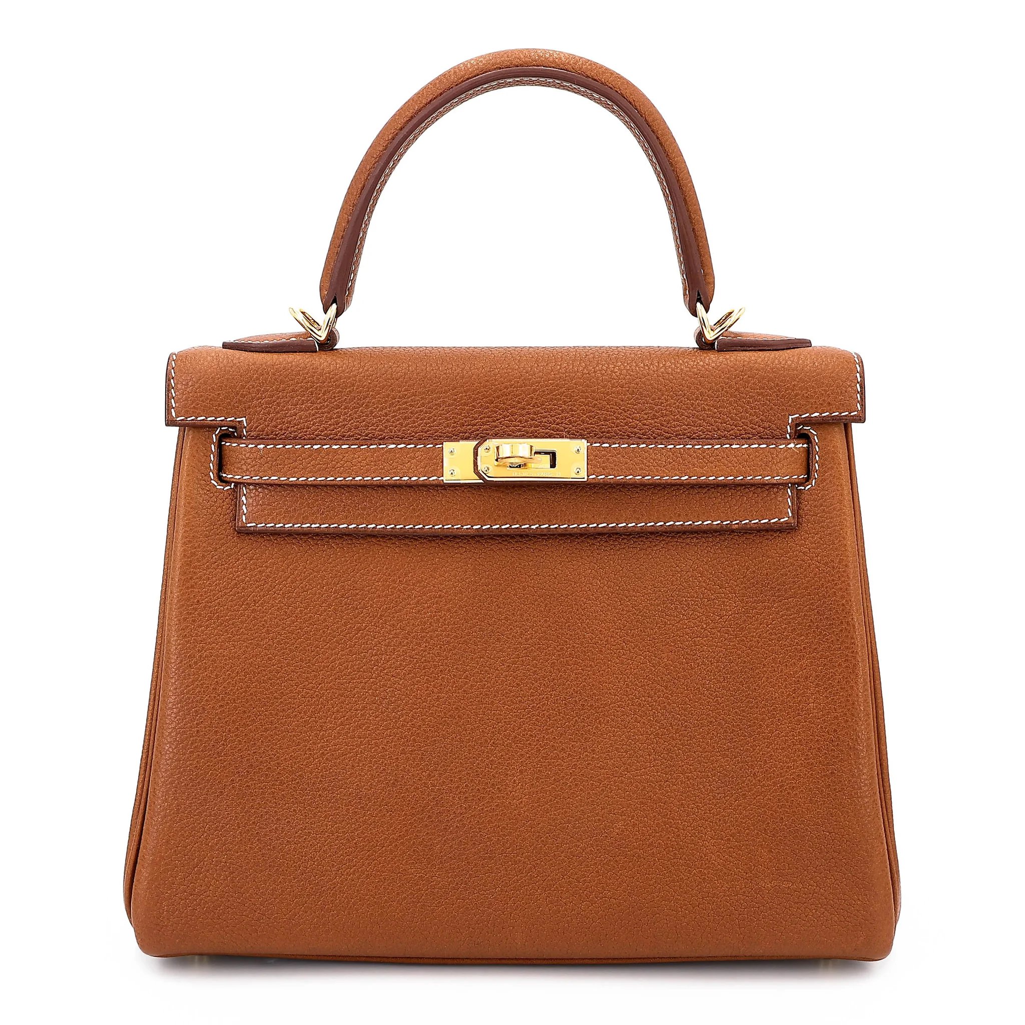 Hermes Brand New ( Rank N ) HERMÈS Kelly 25 Fauve (34) Barenia Faubourg Gold hardware K (2025)