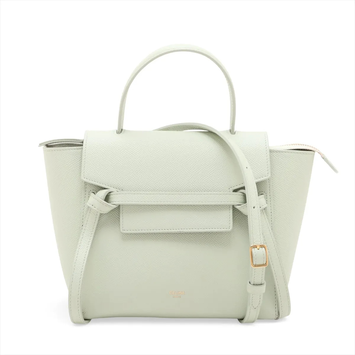Celine Belt Bag Nano Leather 2 Way Handbag Green
