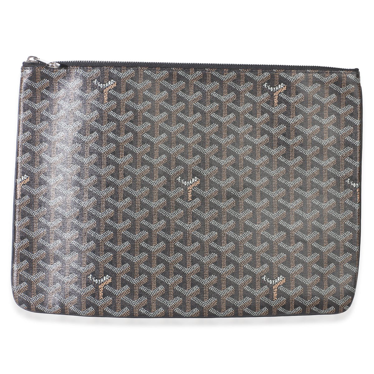 Black Goyardine Canvas Senat Pouch GM