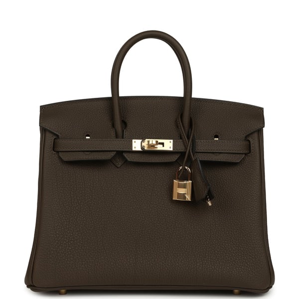 Hermes Hermes Birkin 25 Vert Loden Togo Permabrass Hardware