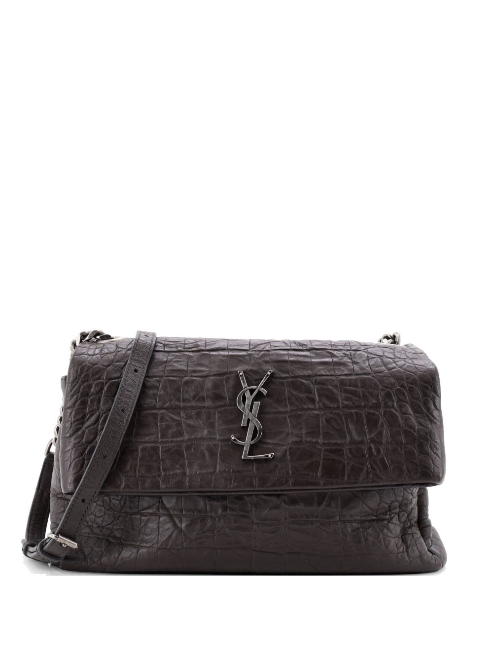 West Hollywood Crocodile Embossed Leather Medium shoulder bag