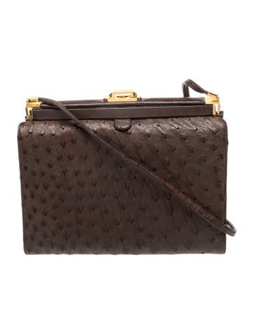 Ostrich Crossbody Bag