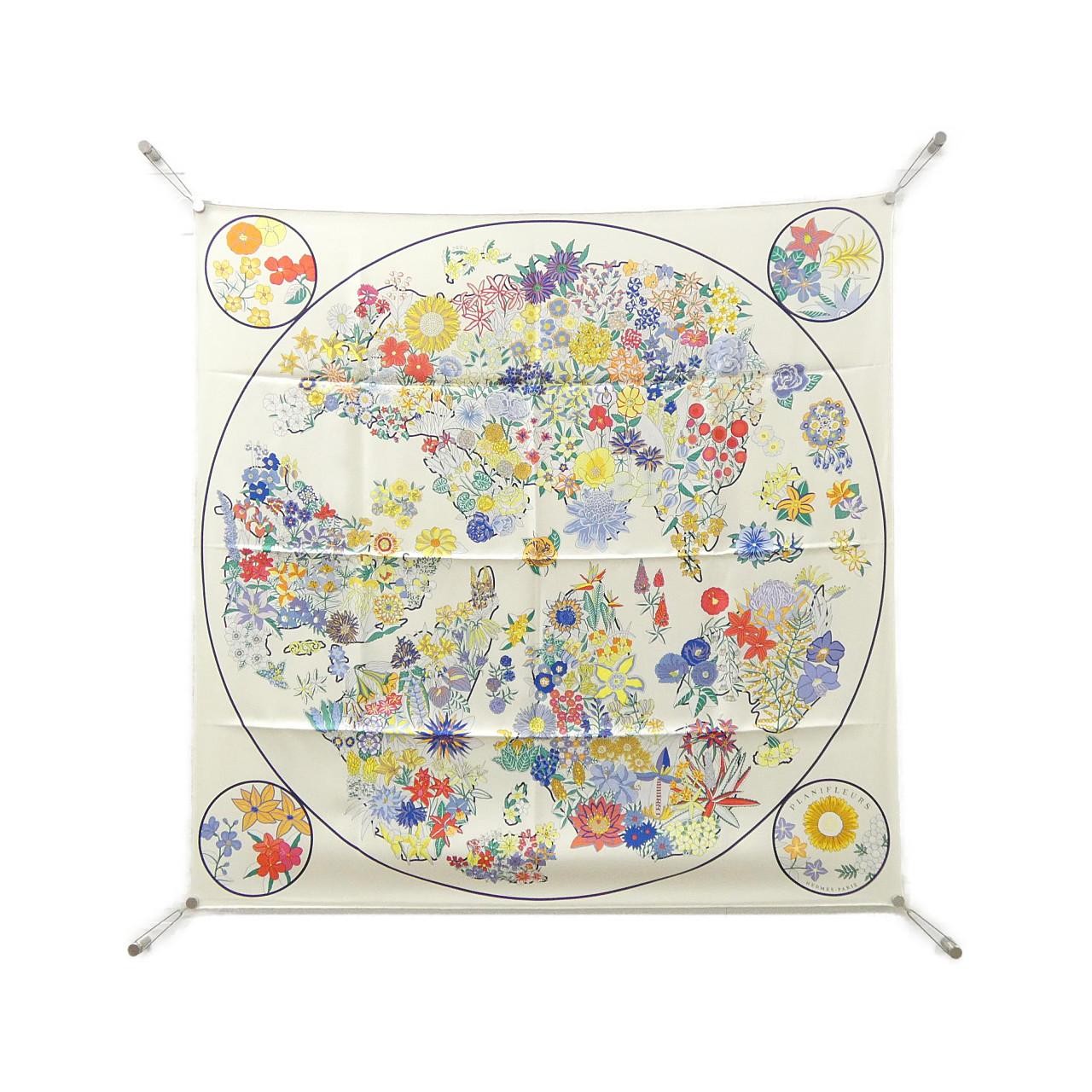 Hermes PLANIFLEURS Carre Scarf
