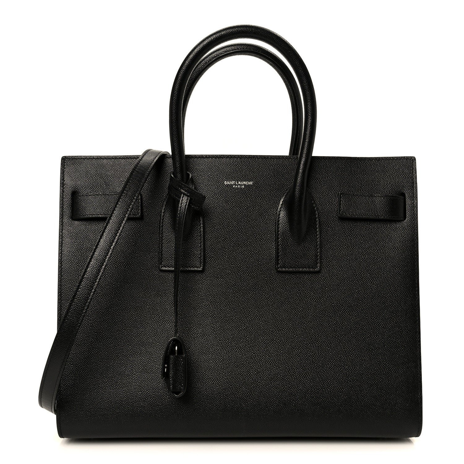 Saint Laurent Grain De Poudre Small Sac De Jour Black
