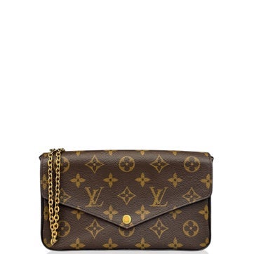 Coated Canvas Pochette Felicie Chain Wallet