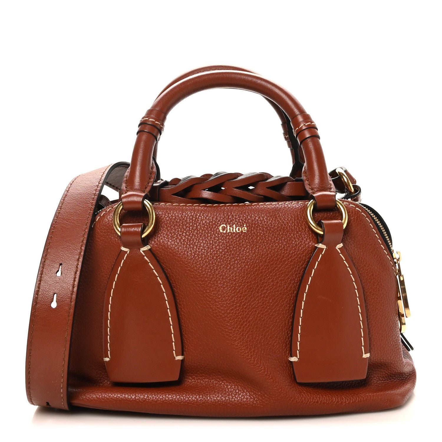 Chloe Calfskin Small Daria Sepia Brown
