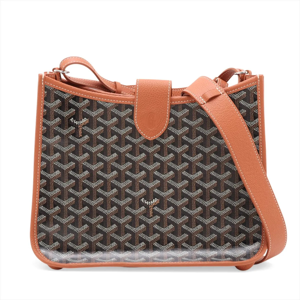 Goyard Musette PM PVC & leather Shoulder bag Brown x black