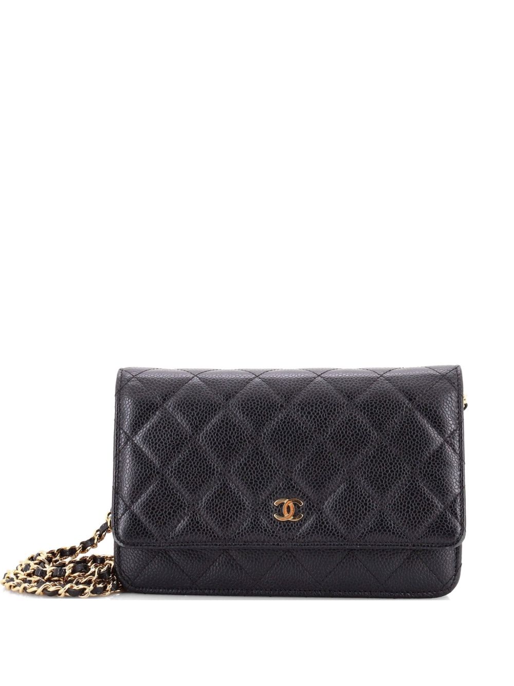 Wallet on Chain Quilted Caviar crossbody bag