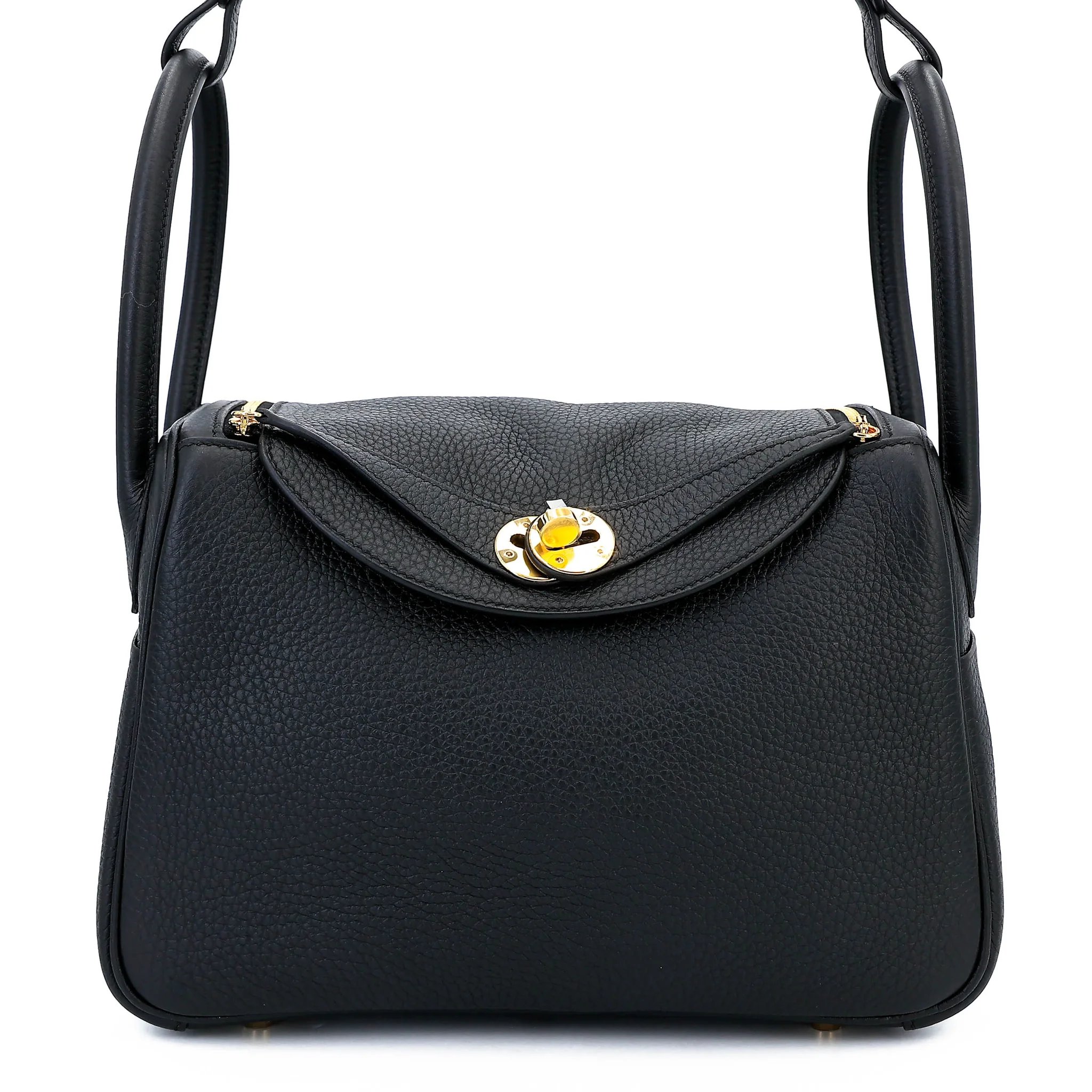 Brand New ( Rank N ) HERMÈS Lindy 26 Noir (89) Clemence Gold hardware G (2026)