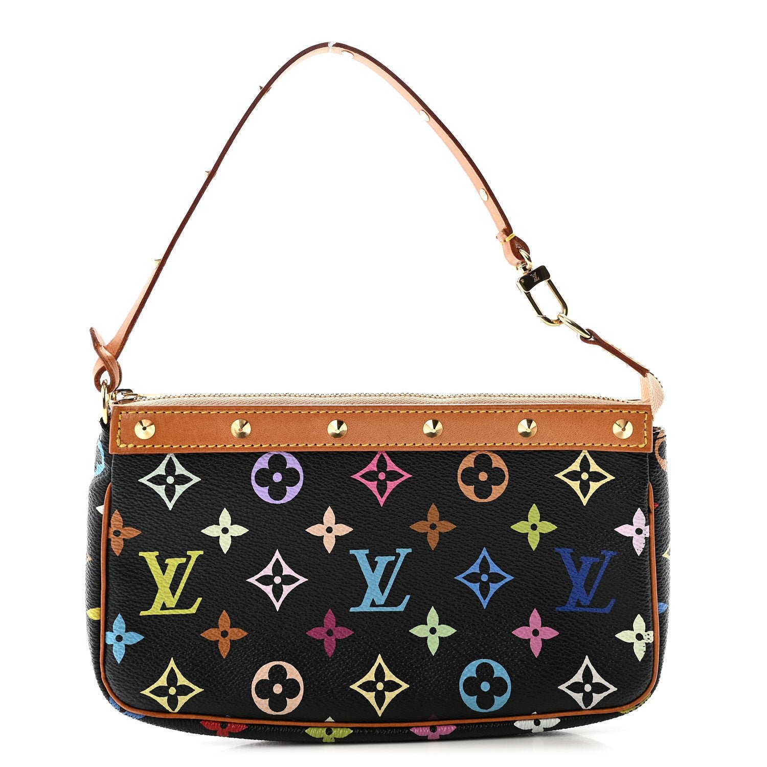 Louis Vuitton Monogram Multicolor Pochette Accessories Black