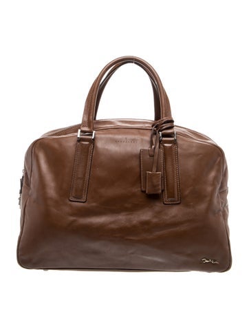 Trussardi Leather Weekender Bag