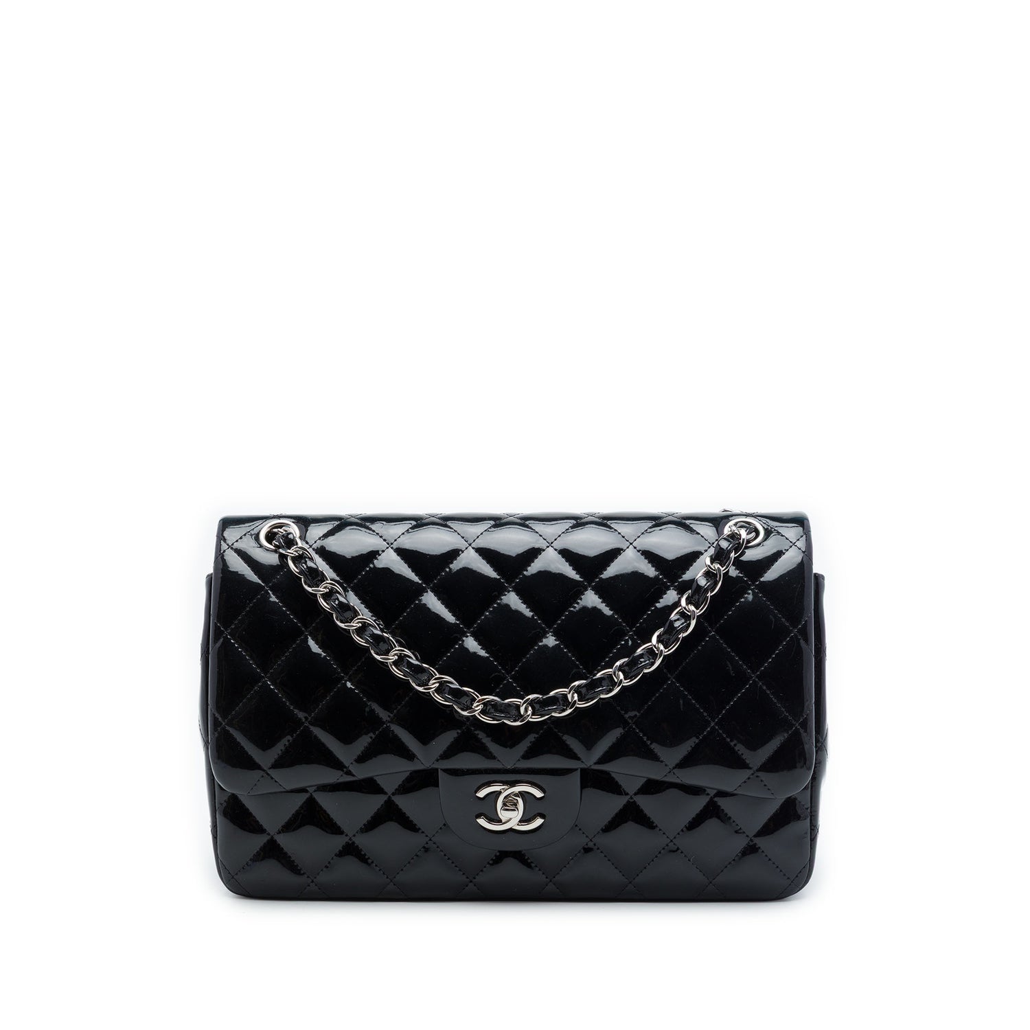 Patent Leather Jumbo Classic Patent Double Flap