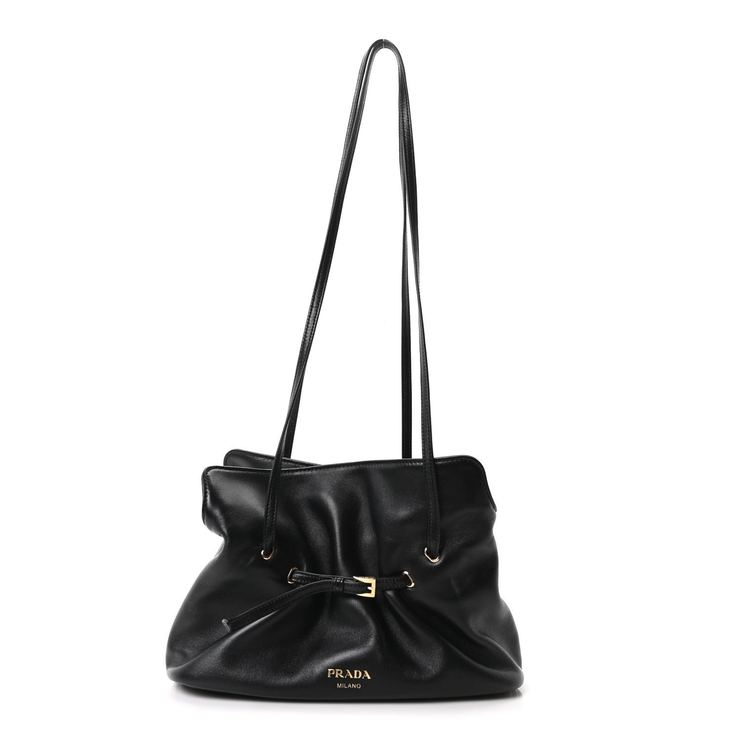 Prada Nappa Small Dada Shoulder Bag Black
