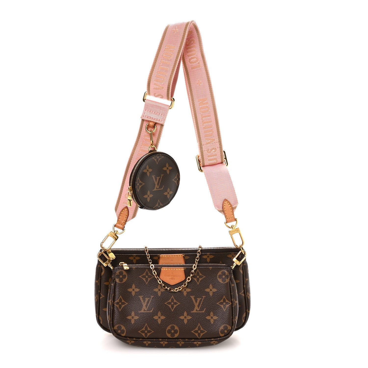 Louis Vuitton Monogram Multi Pochette Accessories Rose Clair