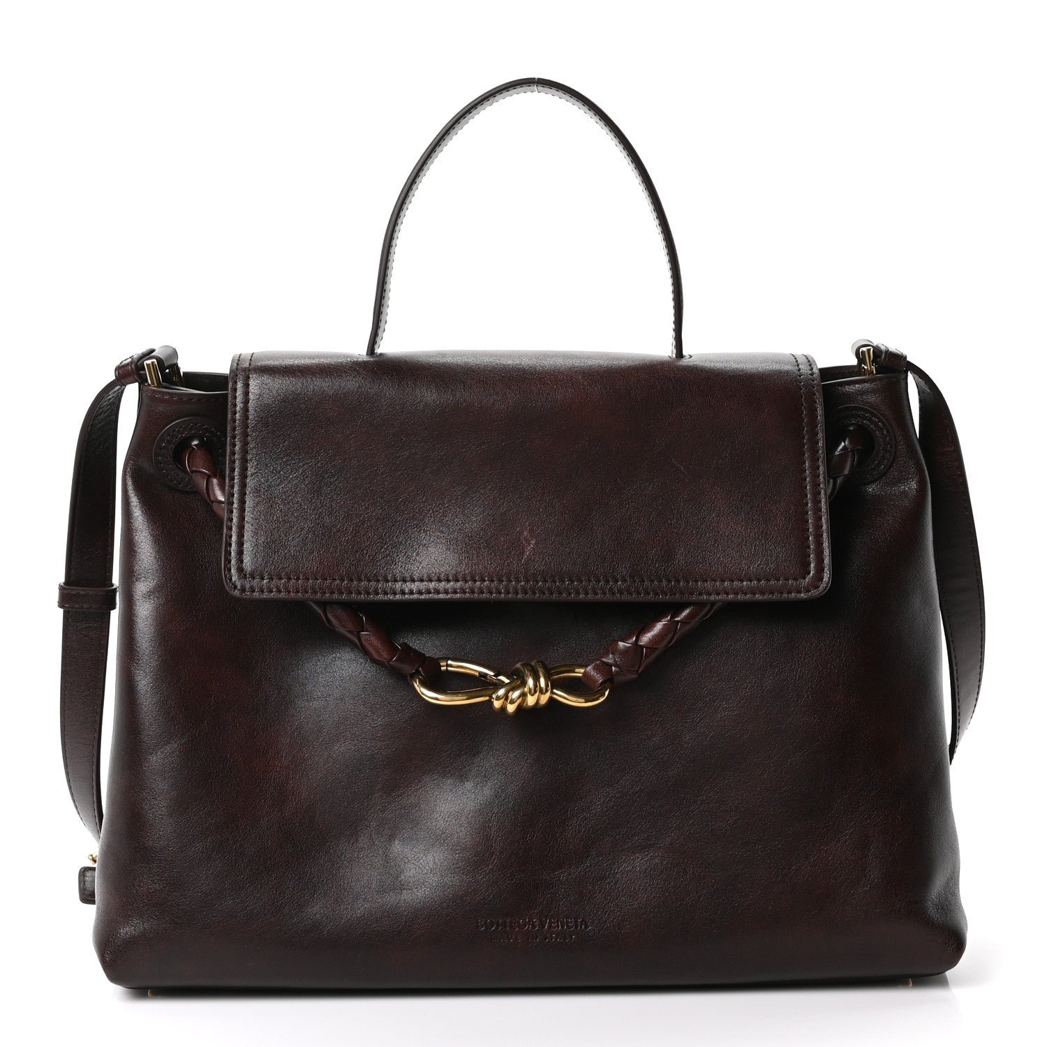 Bottega Veneta Bottega Veneta Silky Calfskin Medium Ciao Ciao Dark Mahogany