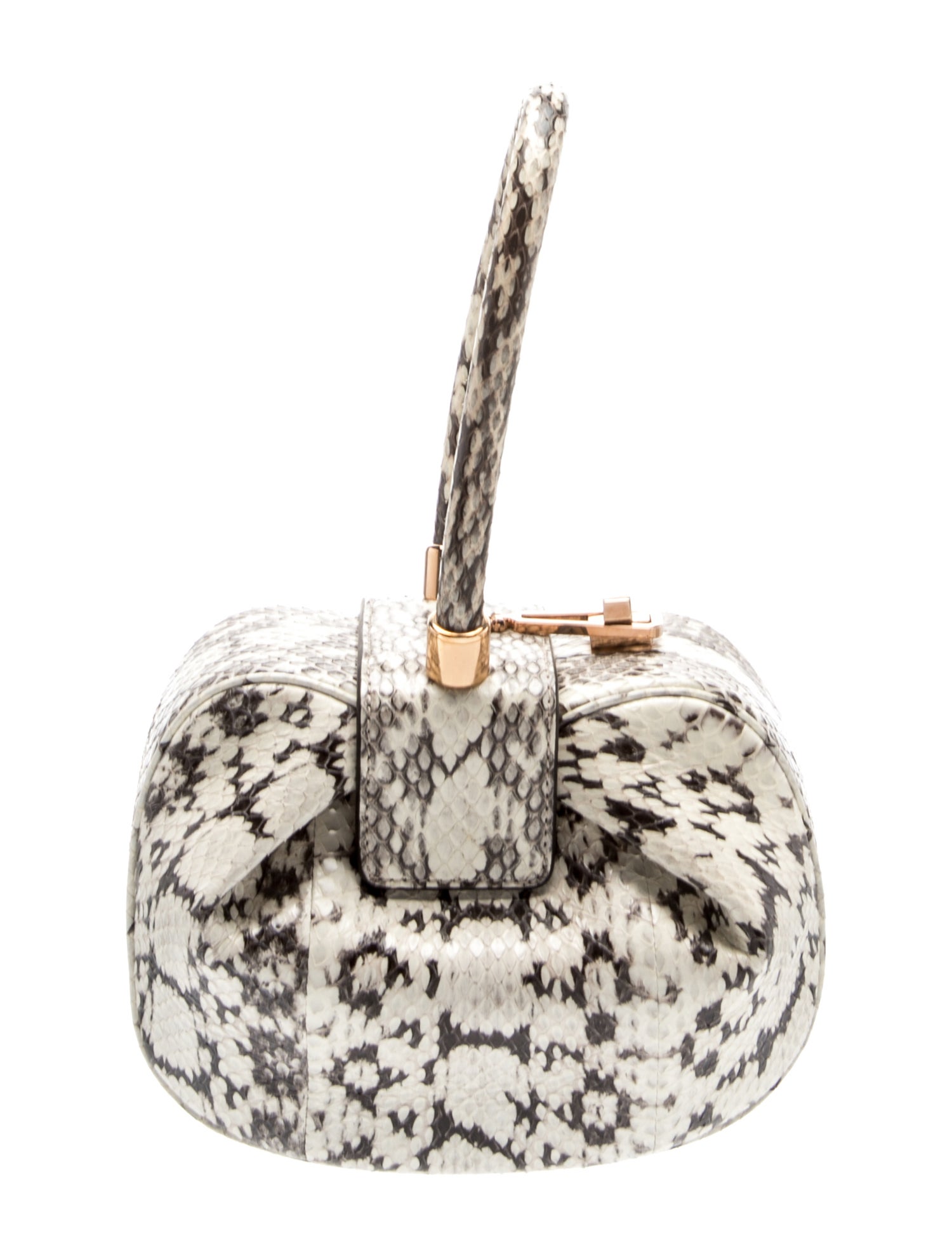 Snakeskin Top Handle Bag