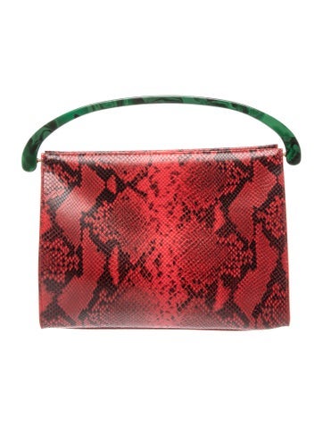 Embossed Leather Top Handle Bag