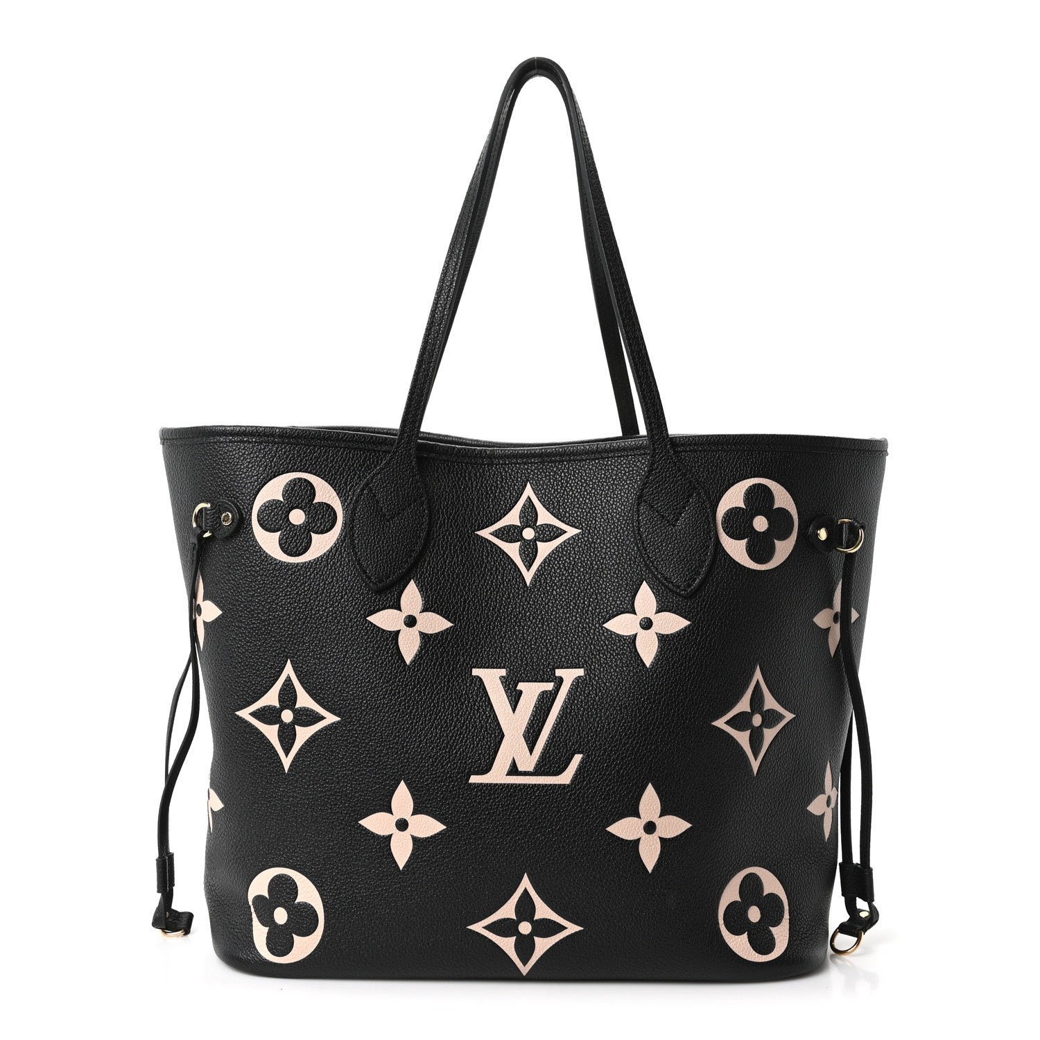 Louis Vuitton Empreinte Monogram Giant Neverfull MM Black Beige