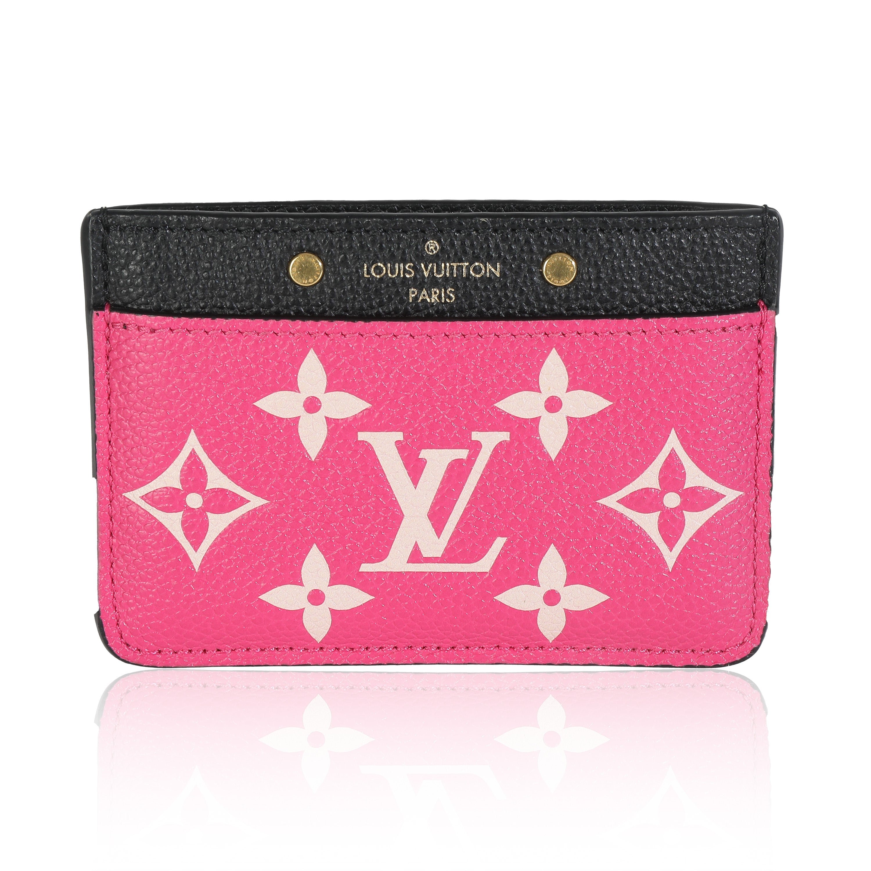 Louis Vuitton Black White Pink Empreinte Spring In The City Card Holder