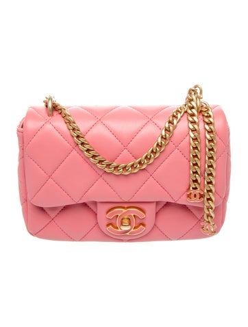 Enamel Pending CC Mini Square Flap Bag