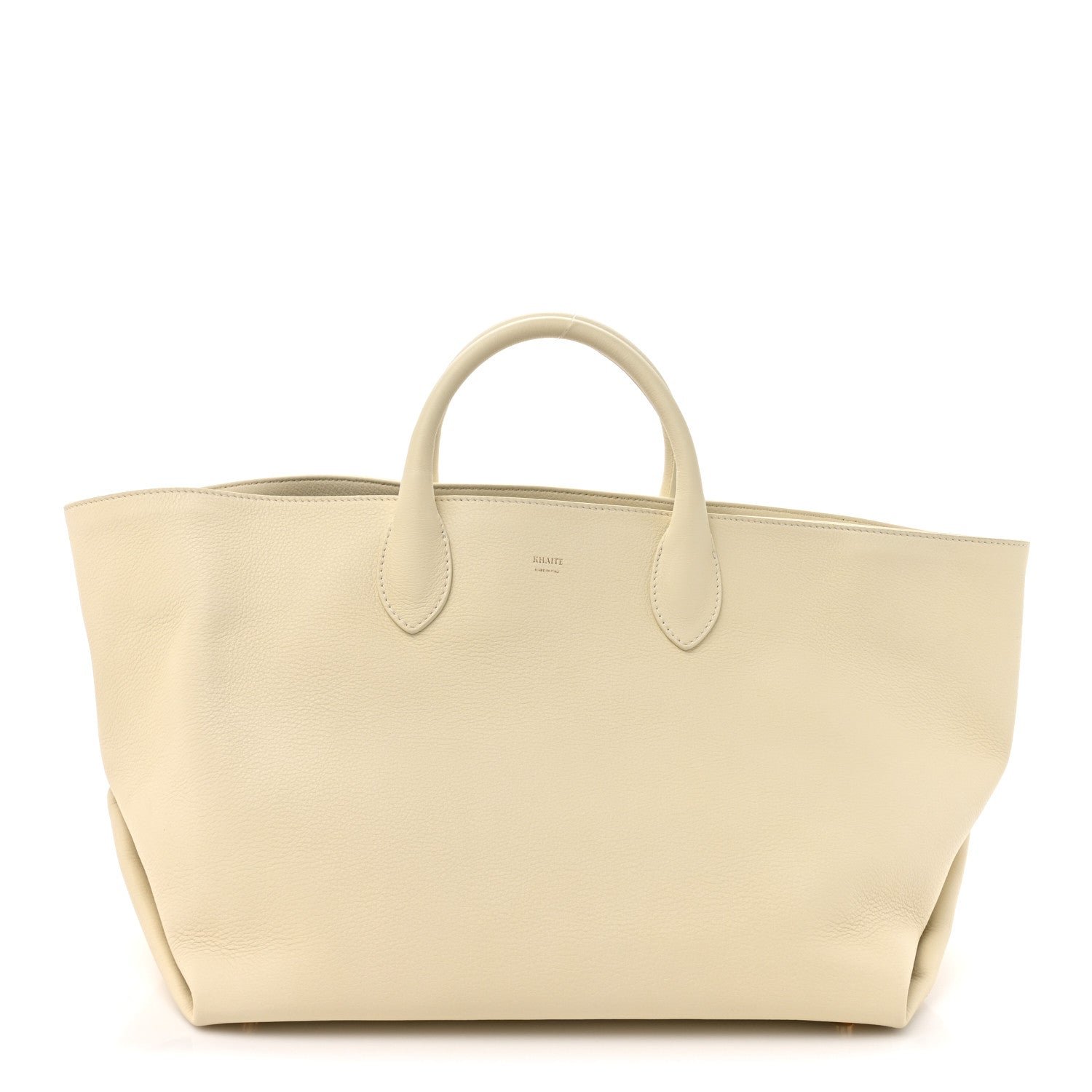 Khaite Khaite Pebbled Calfskin Medium Amelia Tote Ivory