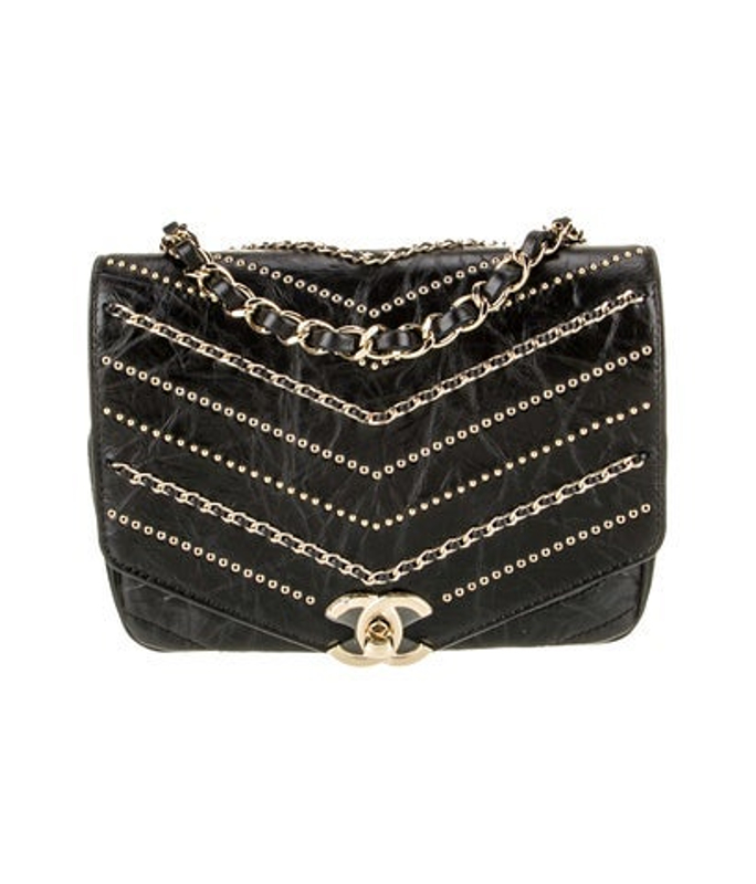 Chanel Mini Chevron Studded Flap Bag