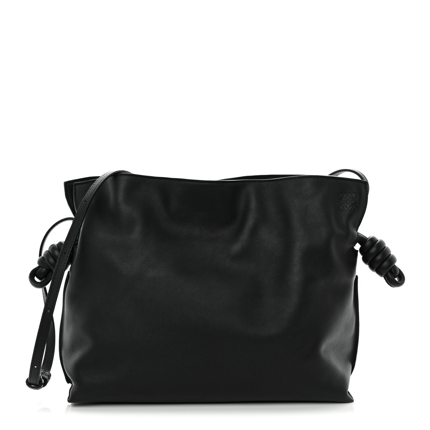 Loewe Nappa Medium Flamenco Knot Bag Black