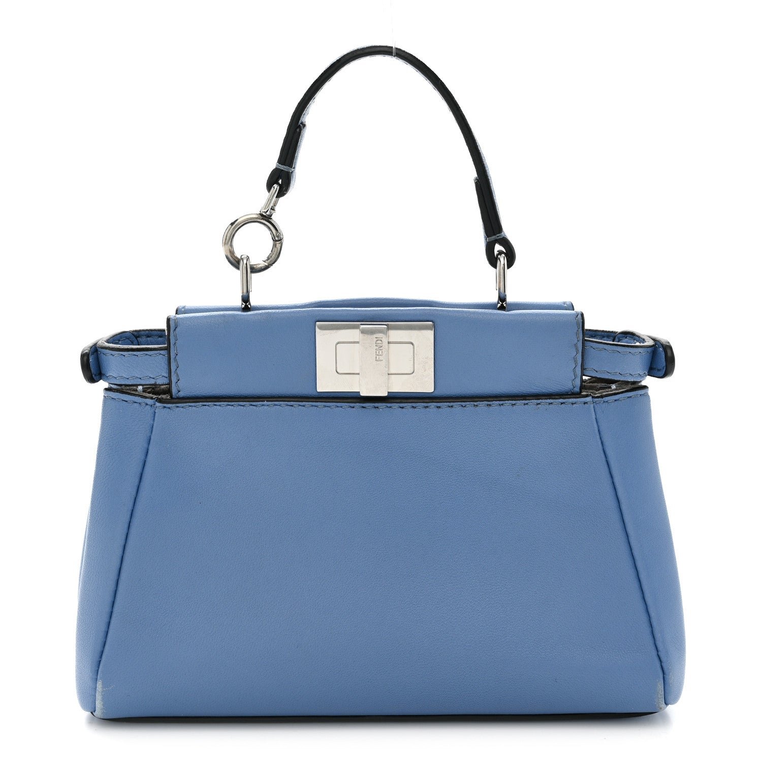 Fendi Nappa Micro Peekaboo Iconic Satchel Nebula
