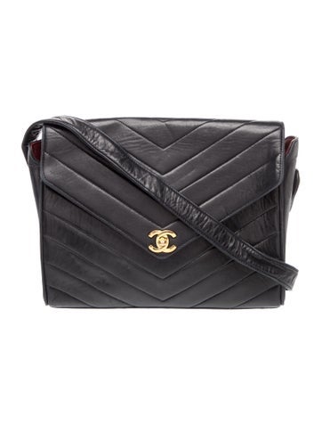 Vintage Chevron Flap Bag
