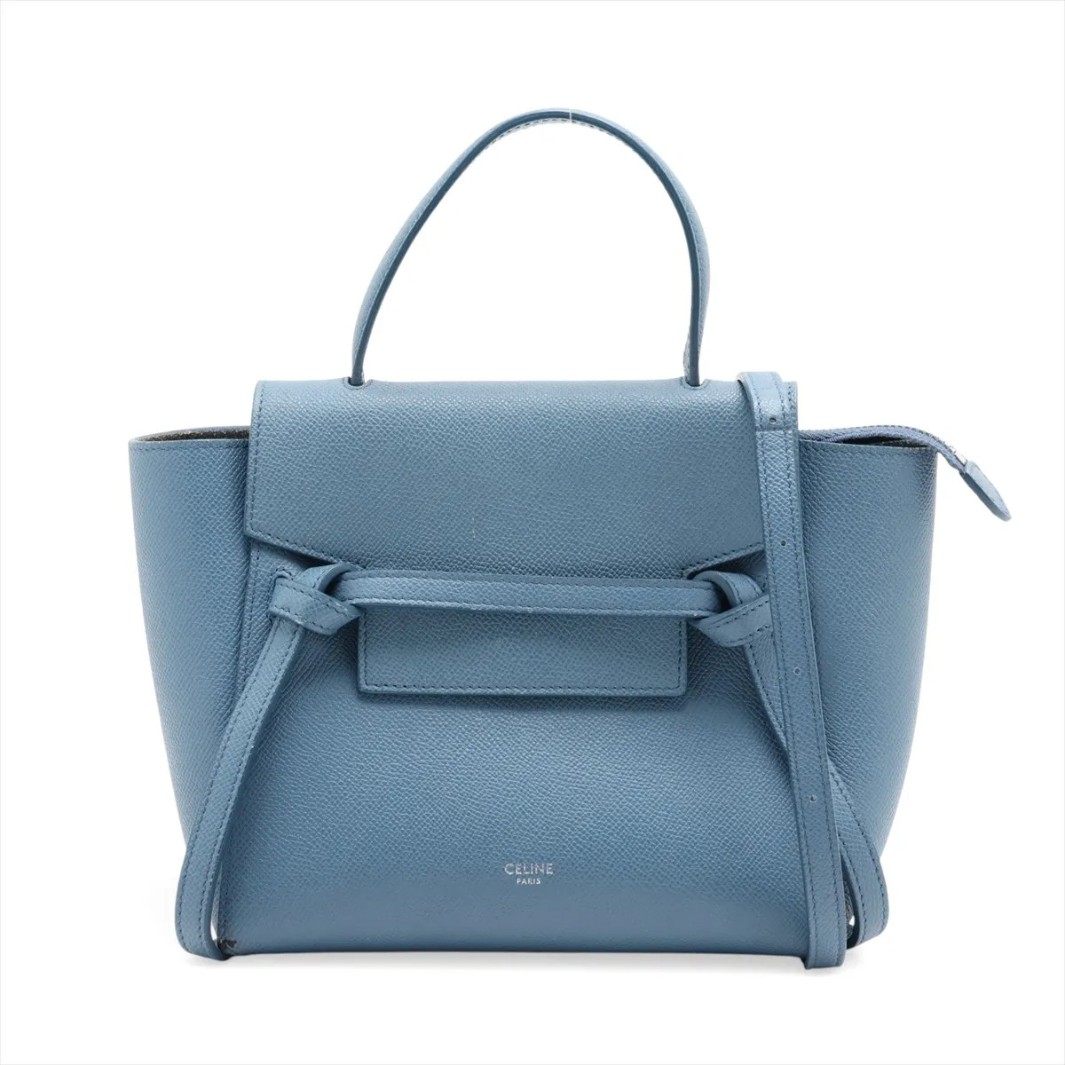Celine Belt Bag Nano Leather 2 Way Handbag Blue