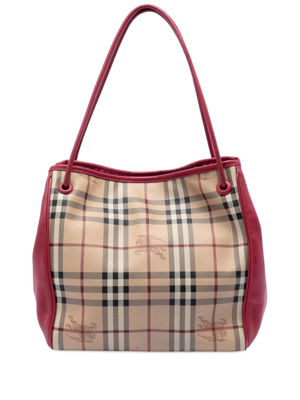 2000-2017 Small Leather Trimmed Haymarket Check Coated Canvas Canterbury tote bag