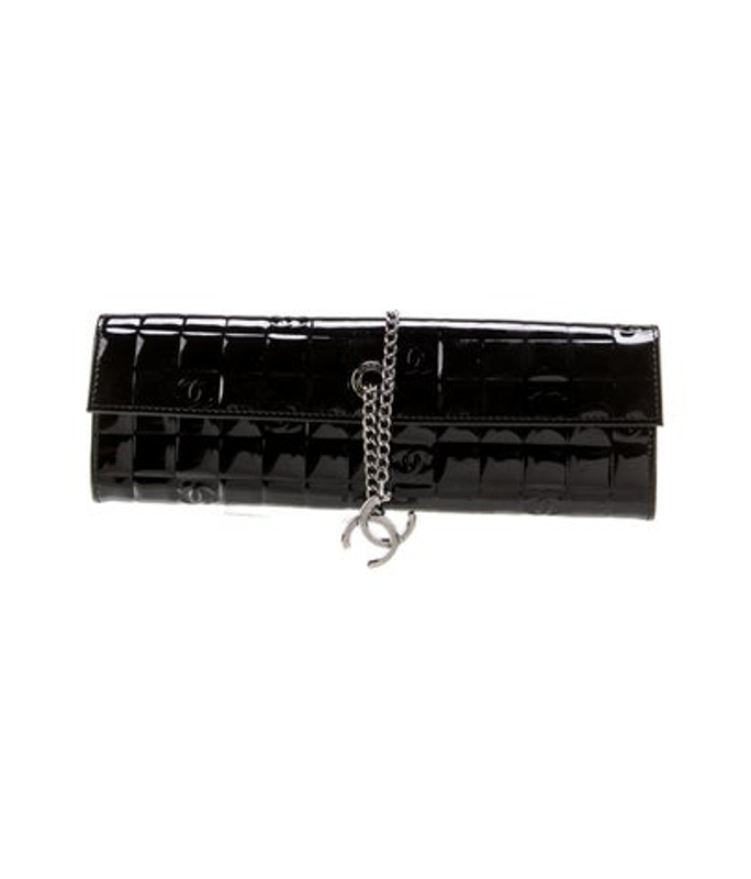 Chanel Patent Chocolate Bar Clutch