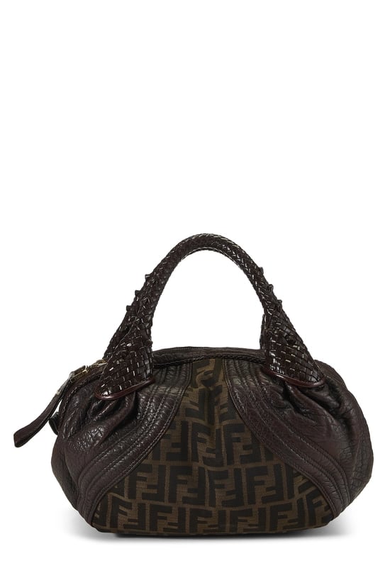Brown Zucca Canvas & Leather Spy Mini