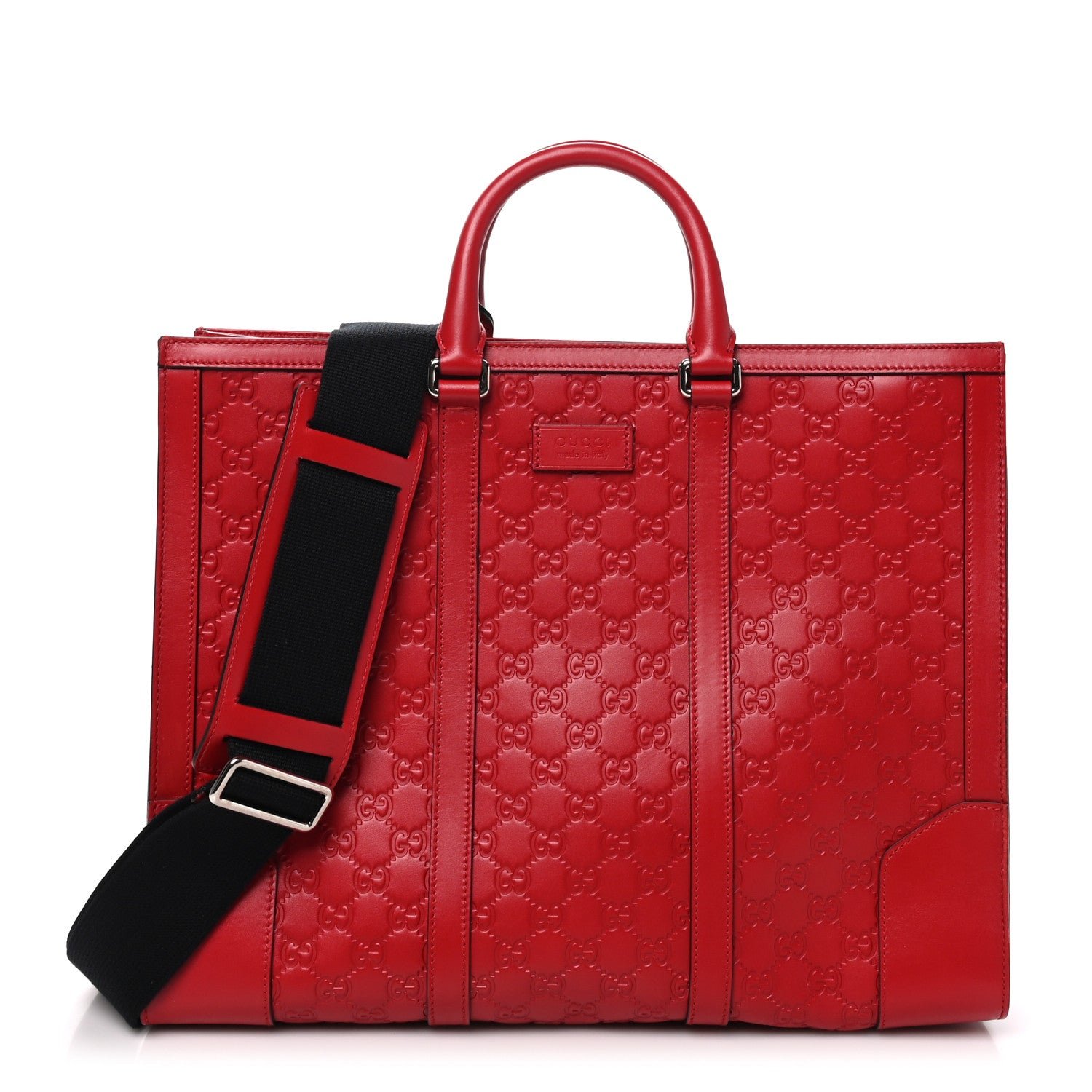 Gucci Guccissima Signature Briefcase  Red