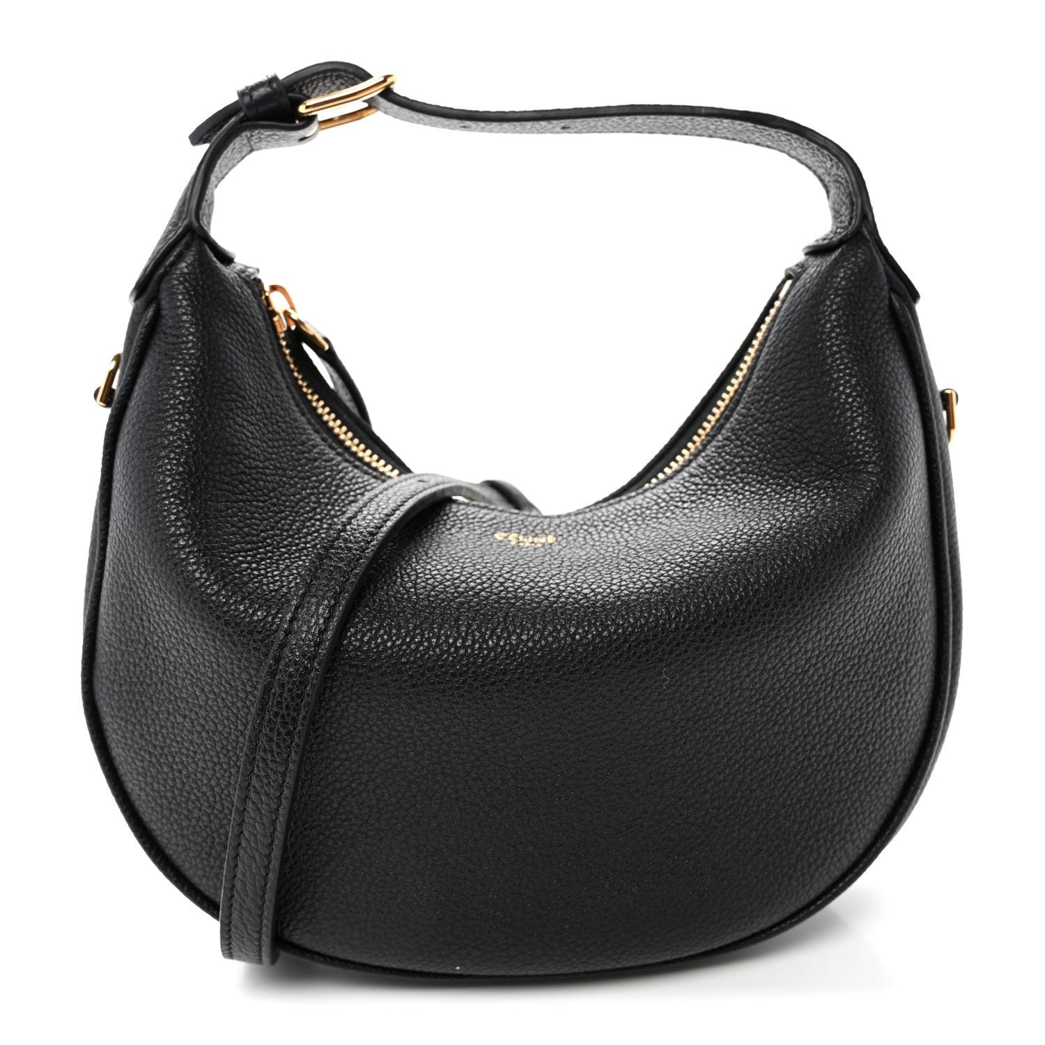 Celine Supple Grained Calfskin Teen Lulu Shoulder Bag Black