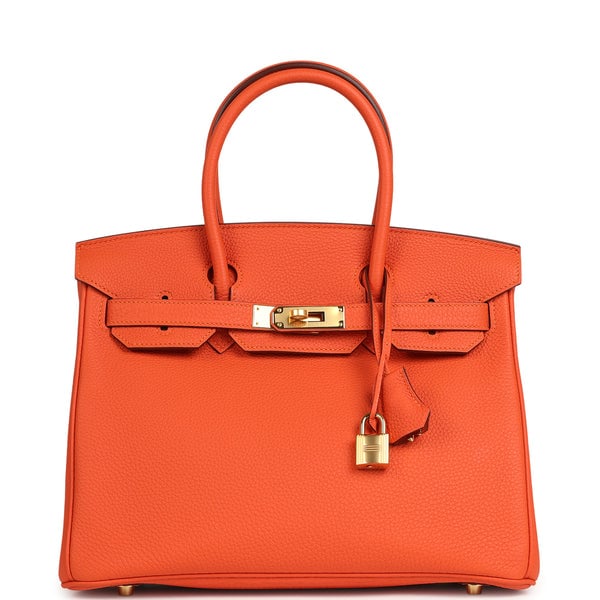 Hermes Hermes Birkin 30 Feu Togo Gold Hardware