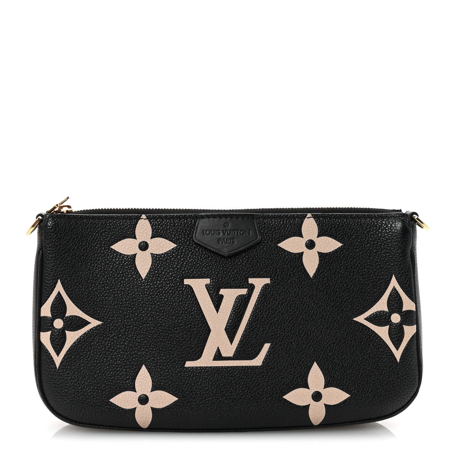 Louis Vuitton Empreinte Monogram Giant Multi Pochette Accessories Large Pochette Black Beige