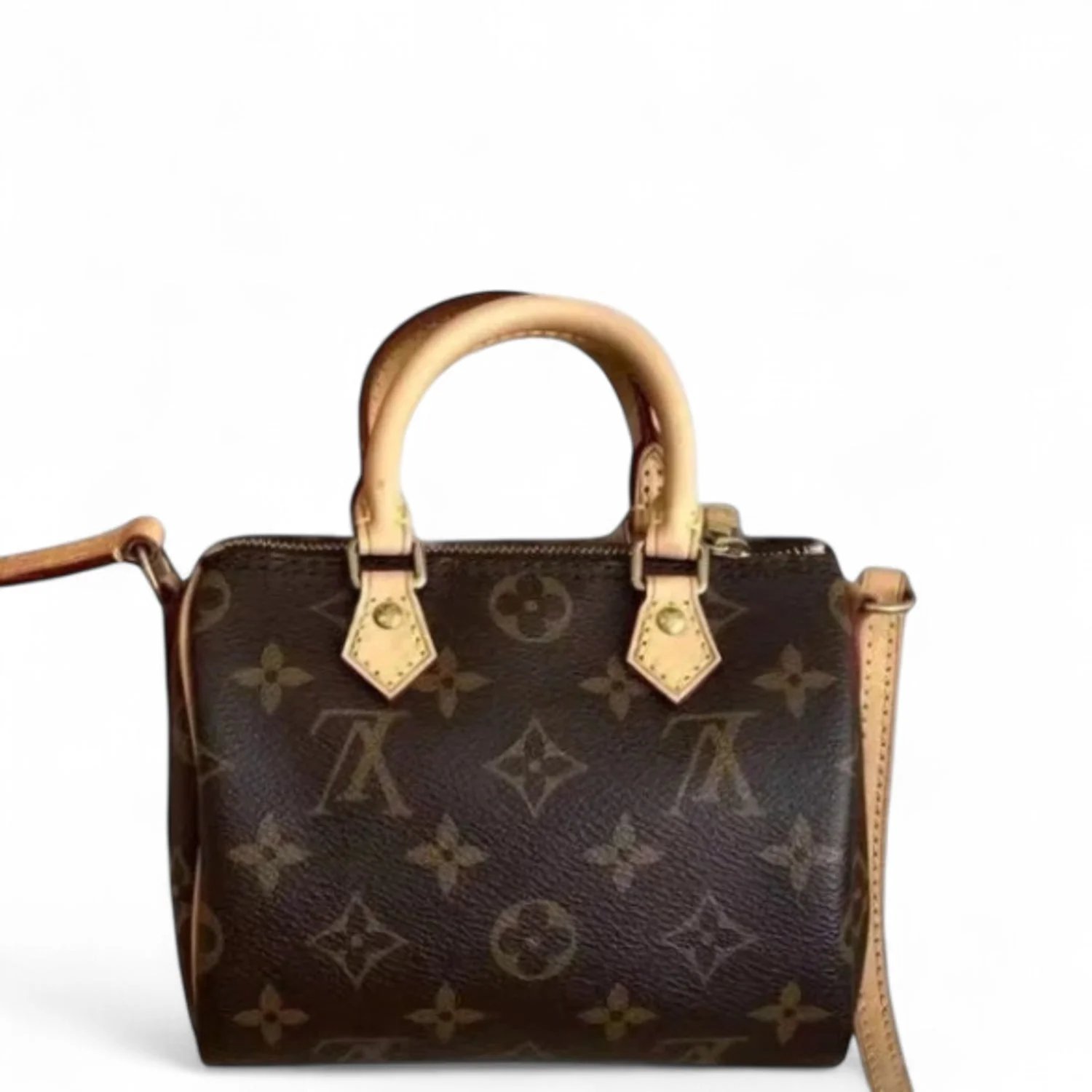 Louis Vuitton Coated Canvas Speedy Bandouliere Nano