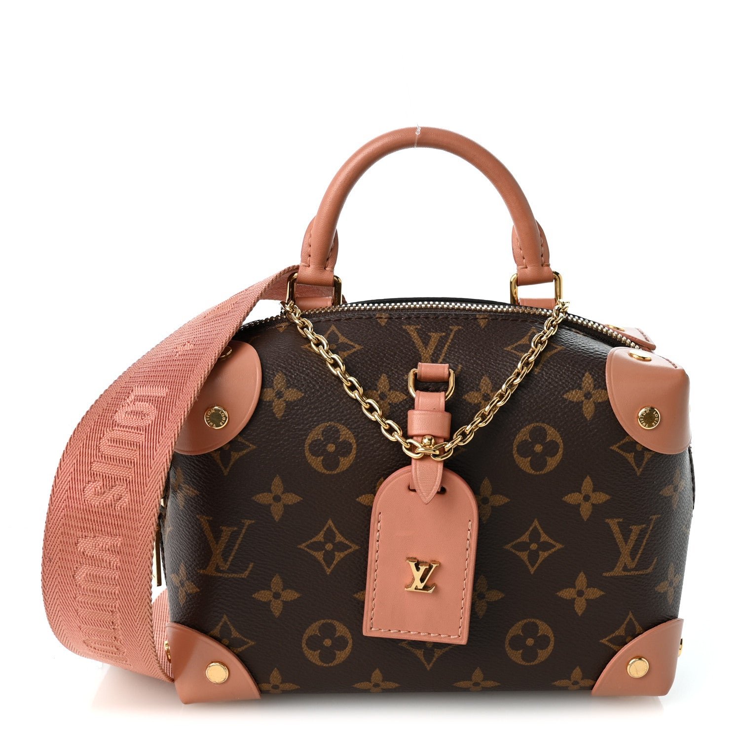 Louis Vuitton Monogram Petite Malle Souple Peach