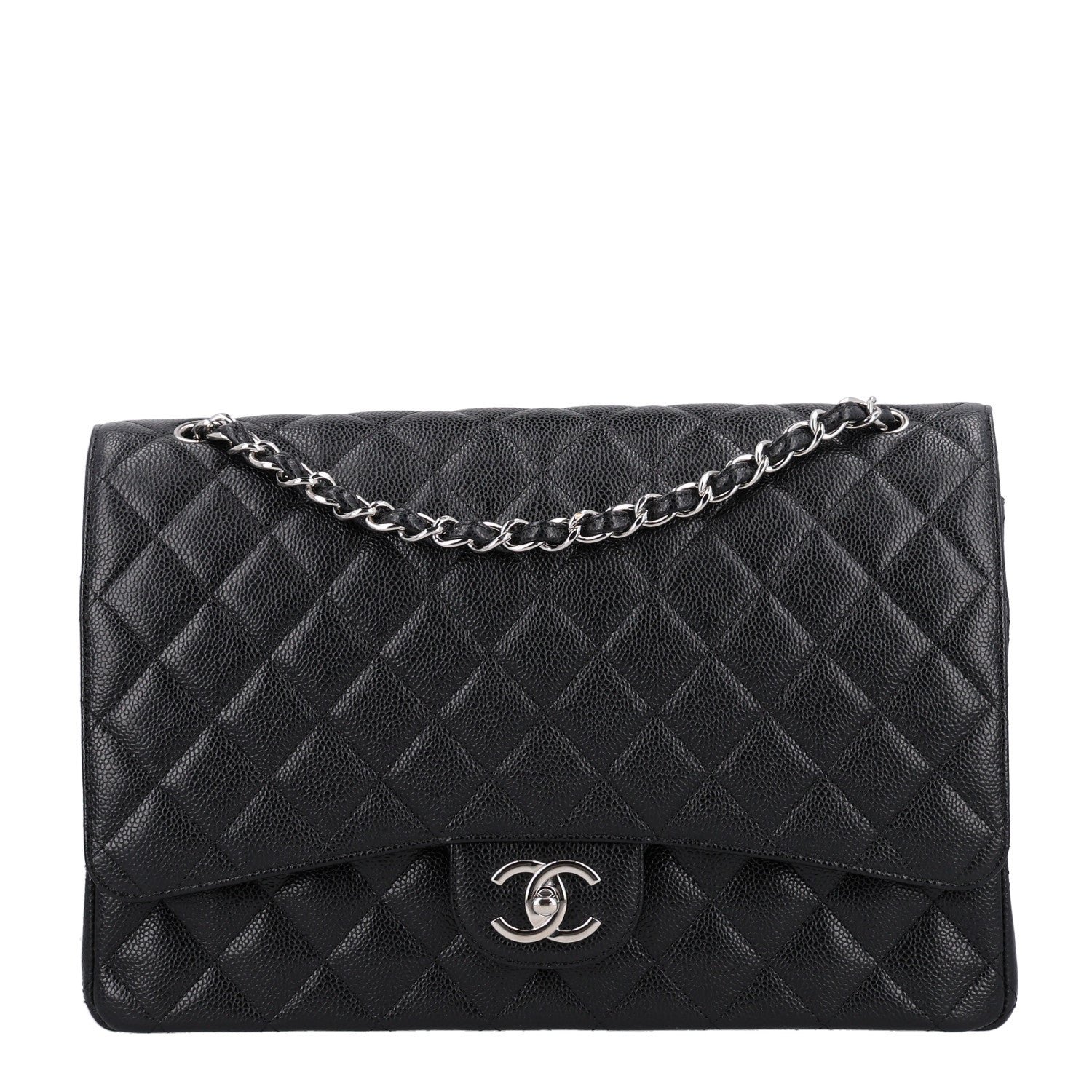 Chanel Caviar Quilted Maxi Double Flap Black