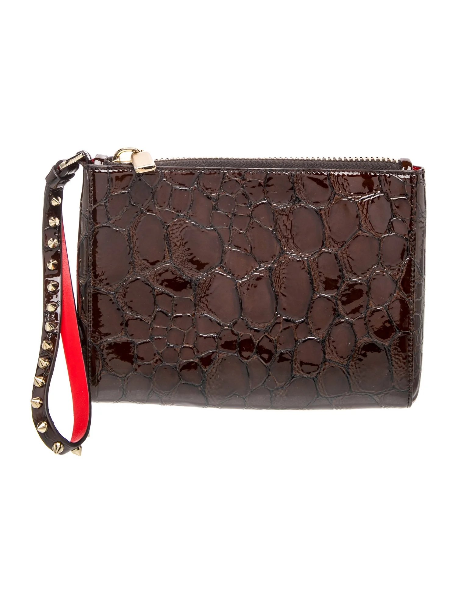 Embossed Leather Clutch