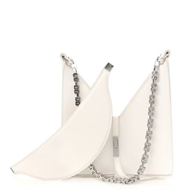 Givenchy Box Calfskin Small Cut Out Shoulder Bag Ivory