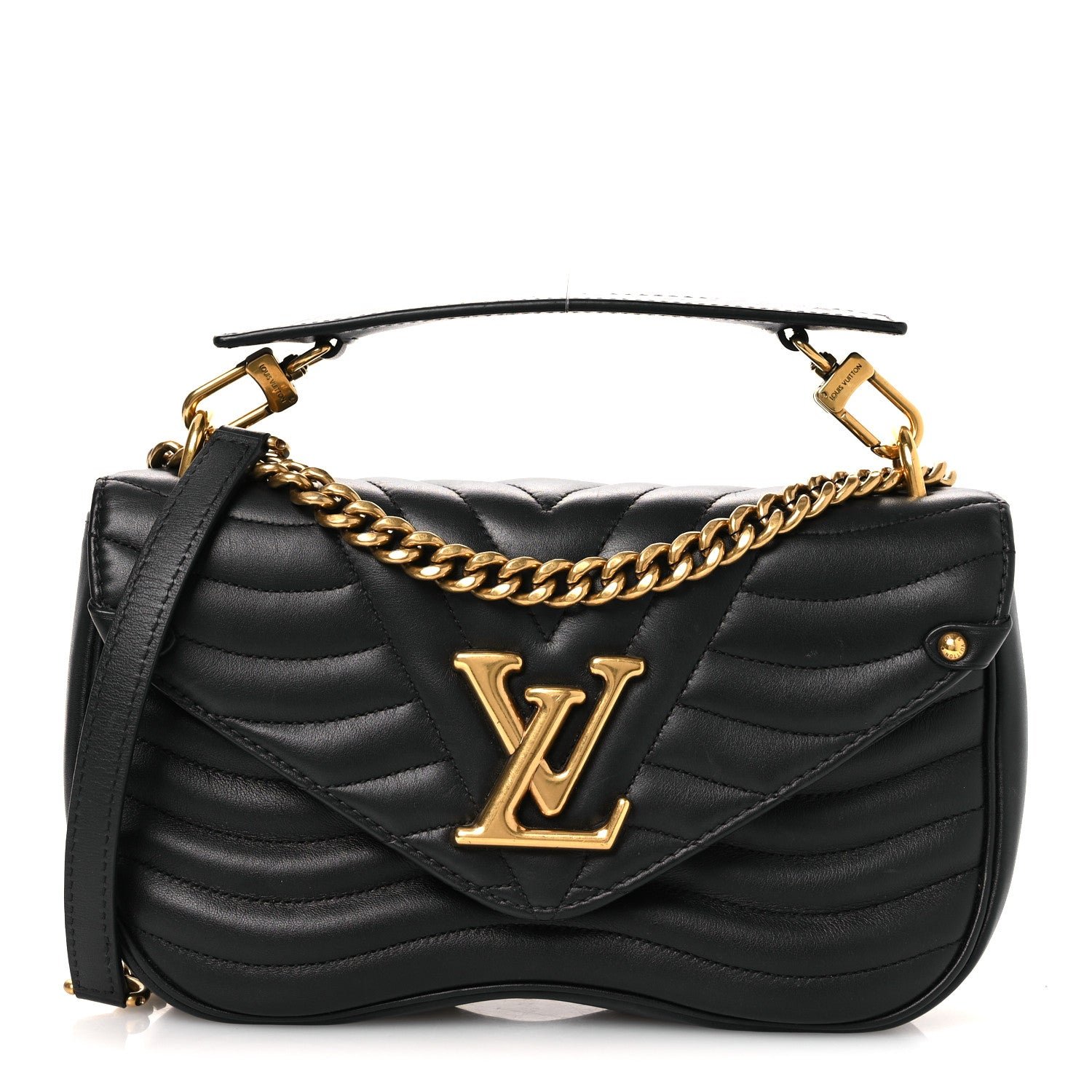 Louis Vuitton Louis Vuitton Calfskin New Wave Chain MM Black