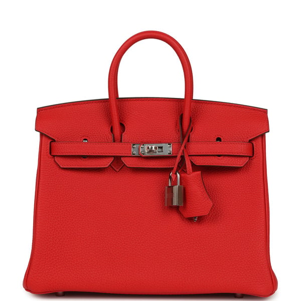 Hermes Hermes Birkin 25 Rouge de Coeur Togo Palladium Hardware