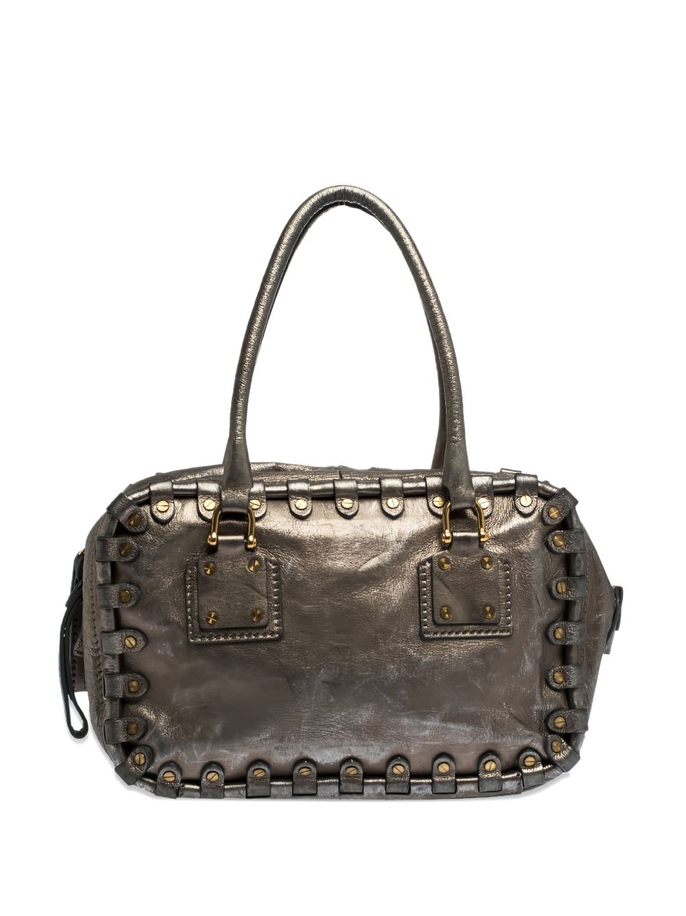 Rockstud leather tote bag