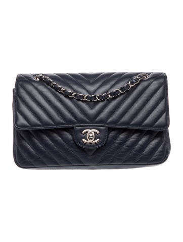 Classic Chevron Medium Double Flap Bag