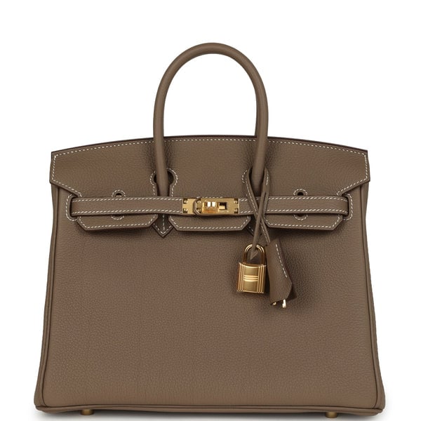 Hermes Hermes Birkin 25 Etoupe Togo Gold Hardware