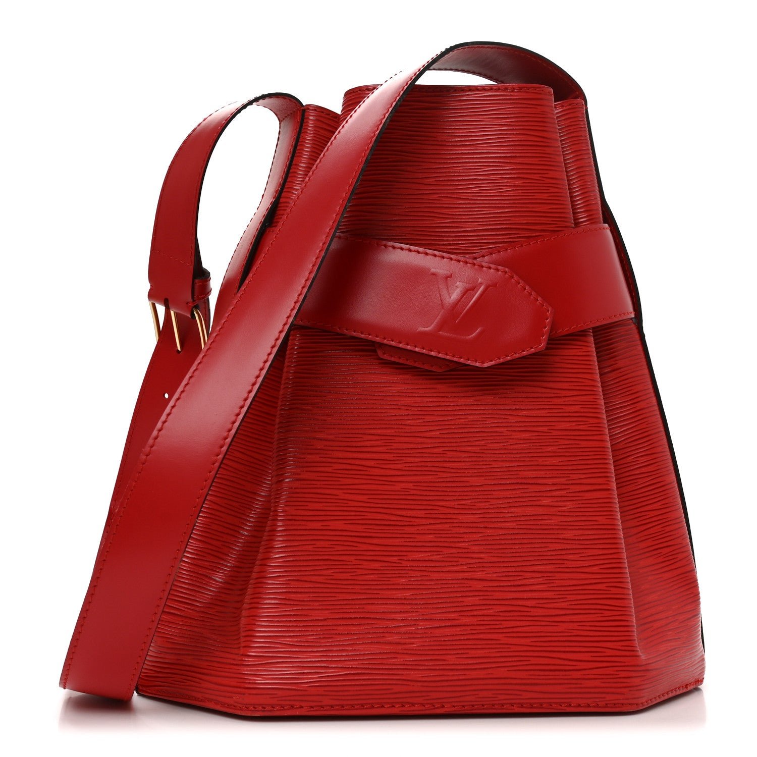 Louis Vuitton Epi Sac D'epaule Castillan Red
