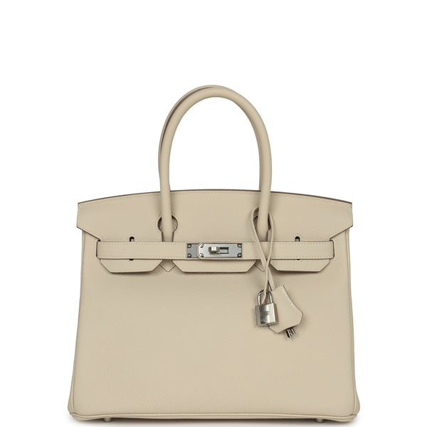 Hermes Birkin 30 Craie Togo Palladium Hardware