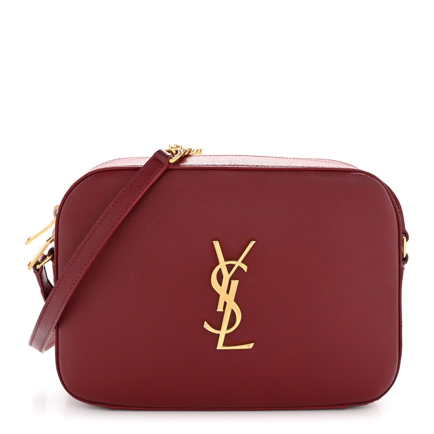 Saint Laurent Saint Laurent Grain De Poudre Medium Classic Monogram Camera Bag Oxblood